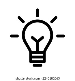 bulb icon or logo isolated sign symbol vector illustration - high quality black style vector icons
