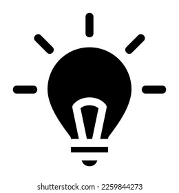 bulb icon or logo isolated sign symbol vector illustration - high quality black style vector icons