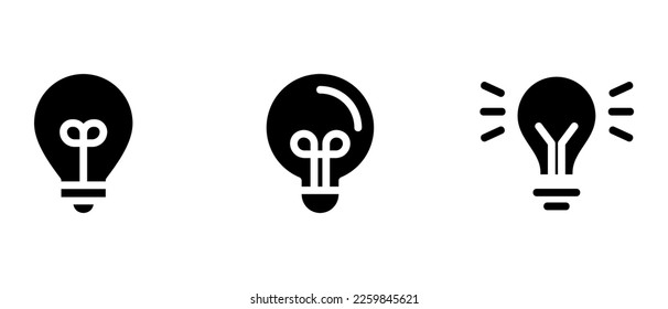 bulb icon or logo isolated sign symbol vector illustration - high quality black style vector icons