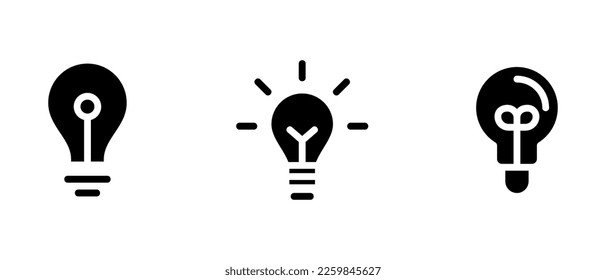bulb icon or logo isolated sign symbol vector illustration - high quality black style vector icons