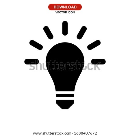 bulb icon or logo isolated sign symbol vector illustration - high quality black style vector icons

