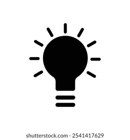 Bulb icon logo sign set vector outline