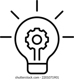 Icono de la bombilla, logotipo o símbolo