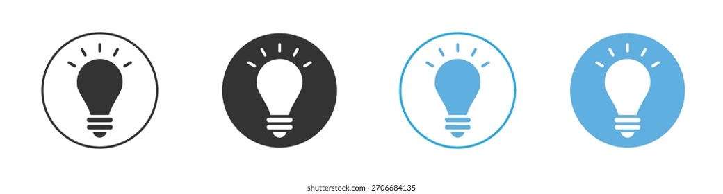 Bulb icon Logo Template Design set
