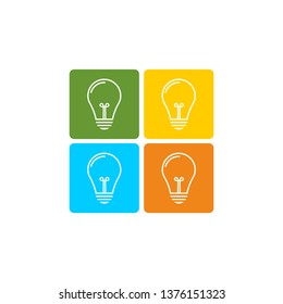 bulb icon logo vector