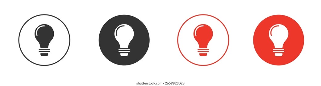 Ícone de lâmpada para logotipo, símbolo de sinal de vetor para design