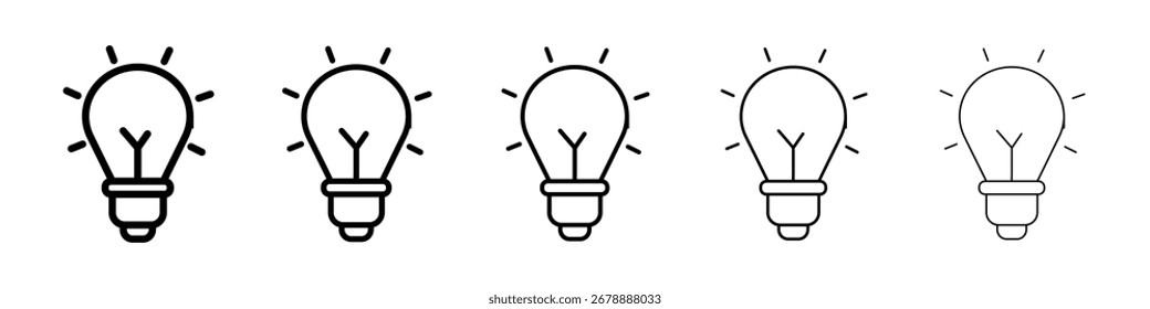 Bulb icon for mobile concept and web design.