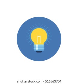 Bulb icon. Modern flat style vector illustration.