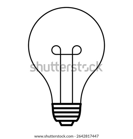 Bulb Icon With NO-Fill Color, Light Bulb Icon, Idea Generating bulb concept vector illustration in EPS-10 format 