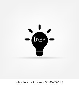 Bulb icon on white background. Vector illustration.