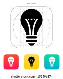 Bulb icon on white background. Vector illustration.