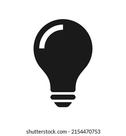 Bulb icon on white background. Idea Symbol, logo illustration.