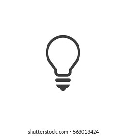 Bulb icon on white background. Vector illustration.