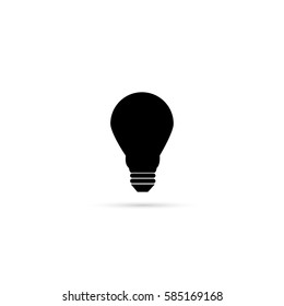 Bulb icon on white background. Vector illustration.