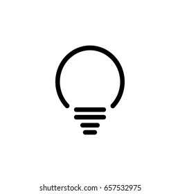 Bulb icon, outline design template, vector illustration