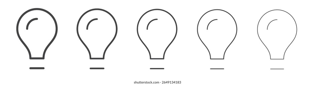 Bulb icon outline ilustration vector symbol