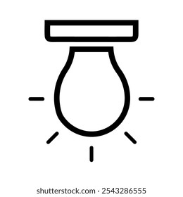 bulb icon outline vector eps illustration