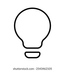 Ícone de lâmpada Vetor de contorno para interface do usuário da Web