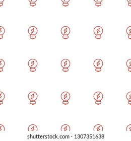 bulb icon pattern seamless white background. Editable outline bulb icon. bulb icon pattern for web and mobile.