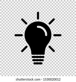 Glühbirne-Symbol. Darstellung von Vektorillustration-Illustrationsideen