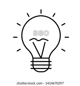 Bulb icon. Seo analytics concept vector icon.