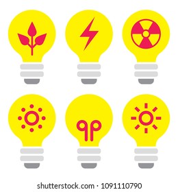 bulb icon set