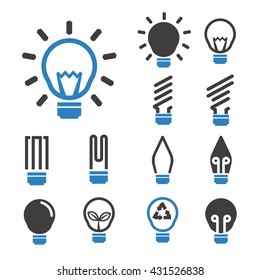 bulb icon set