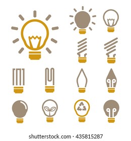 bulb icon set