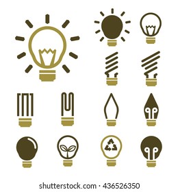 bulb icon set