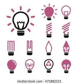 bulb icon set