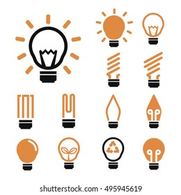 bulb icon set
