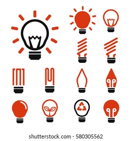 bulb icon set