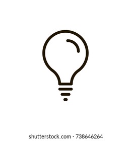 Bulb icon set. Collection of high quality outline idea pictograms in modern flat style. Black information symbol for web design and mobile app on white background. Light line logo.