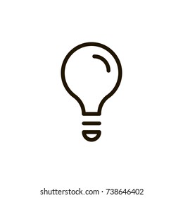 Bulb icon set. Collection of high quality outline idea pictograms in modern flat style. Black information symbol for web design and mobile app on white background. Light line logo.