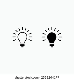 Bulb Icon set Vector Art Template