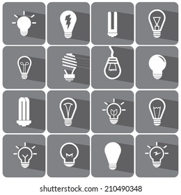 bulb icon set vector illustration eps10 