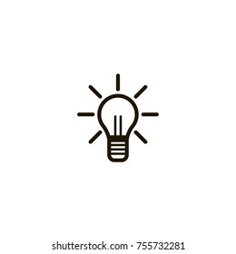 bulb icon. sign design