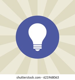 bulb icon. sign design. background