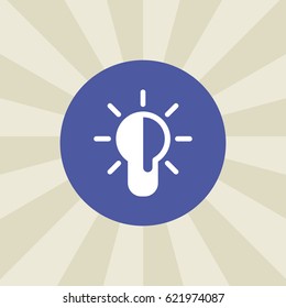 bulb icon. sign design. background