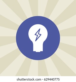 bulb icon. sign design. background