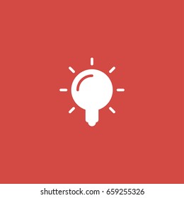 bulb icon. sign design. red background
