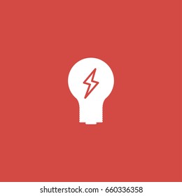 bulb icon. sign design. red background