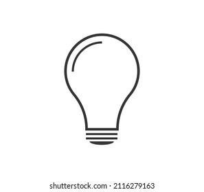 Icono de bombilla signo ilustración vector color negro