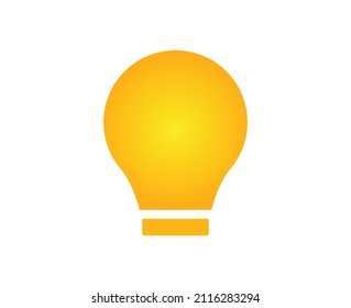 Bulb icon sign vector illustration yellow color