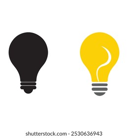 bulb icon silhouette vector eps