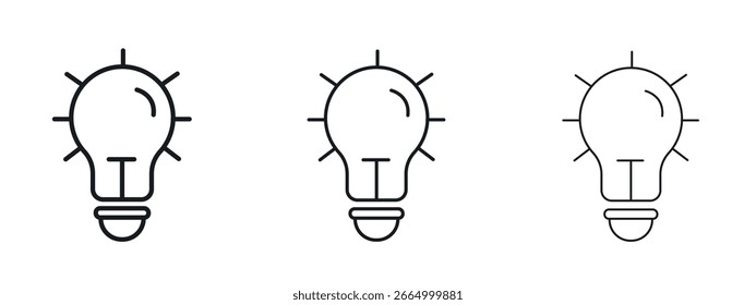 Bulb icon simple line design - Simple Vector Illustration
