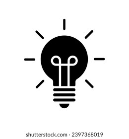 bulb icon. Simple line icon. Vector illustration