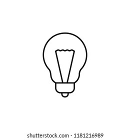 bulb icon. Simple outline vector of Web set for UI and UX, website or mobile application on white background