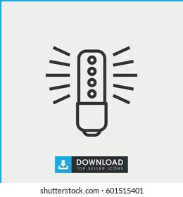 bulb icon. simple outline bulb vector icon. on white background.