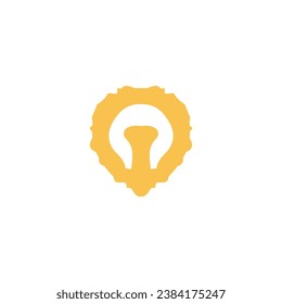 Bulb icon. Simple style creative idea theme poster background symbol. Bulb brand logo design element. Bulb t-shirt printing. Vector for sticker.